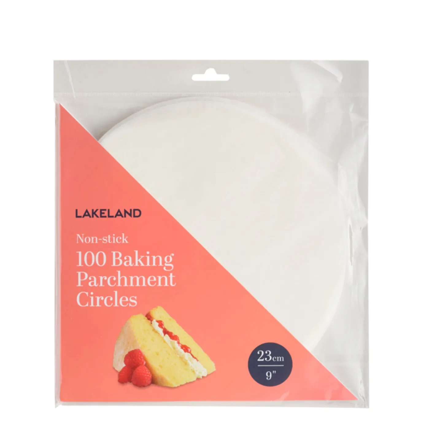 100 Baking Parchment Liner Paper Circles 23cm