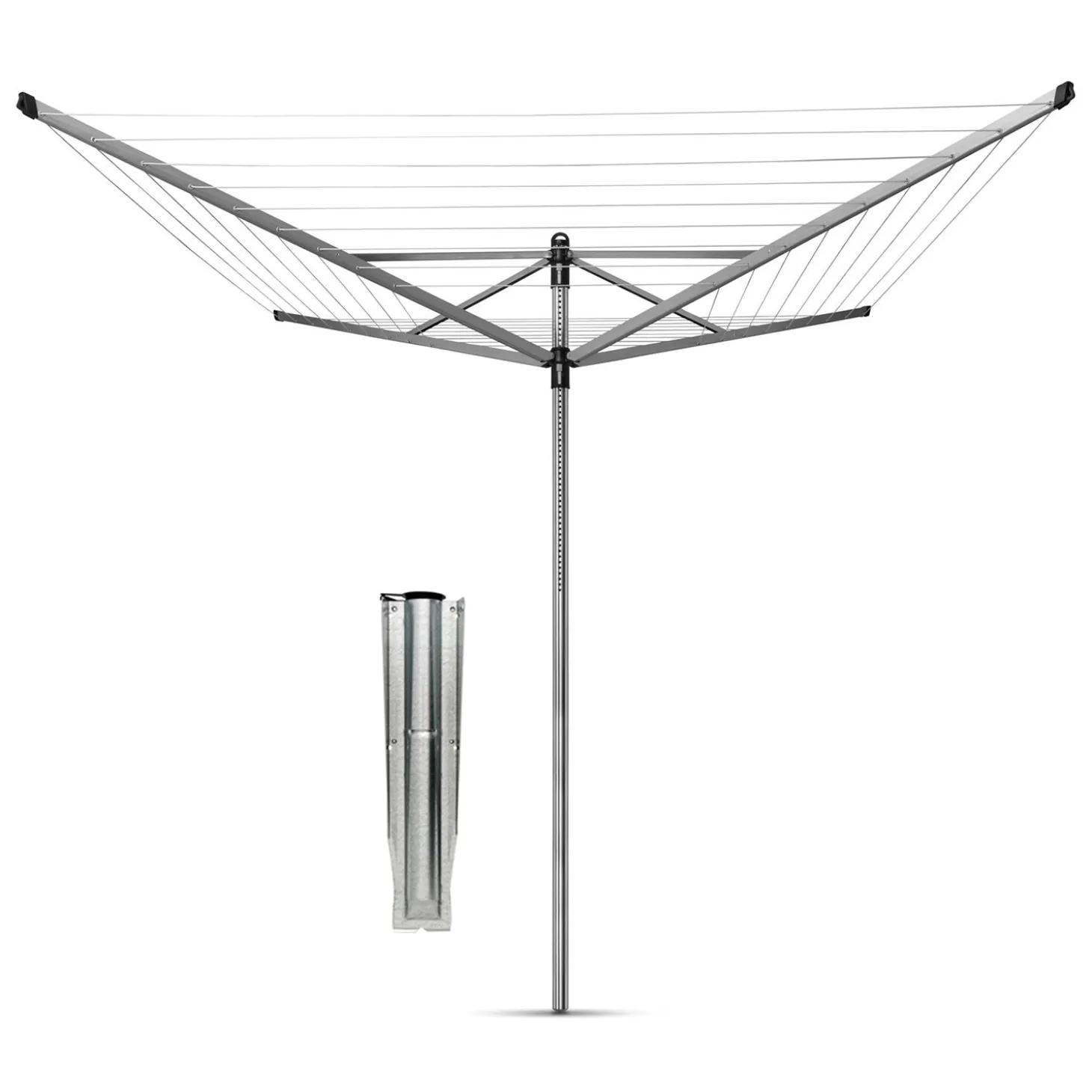 Brabantia 60m Lift-O-Matic Rotary Airer with Ground Spike