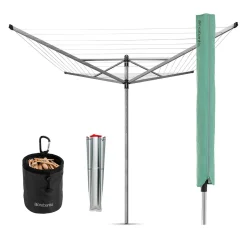 Brabantia 50M Lift-O-Matic Rotary Airer Bundle