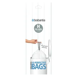 10 Brabantia Size H PerfectFit Drawstring Bin Bags 50-60L
