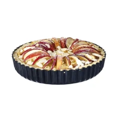 23cm Enamel Base Loose-Based Round Tart Tin