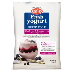 EasiYo Greek Style Blueberry & Blackcurrant Yogurt 230g
