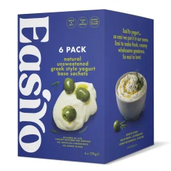 EasiYo Wellbeing Greek Style Unsweetened Yoghurt Mix - pack of 6