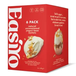 EasiYo Wellbeing Natural Unsweetened Yoghurt Mix x 6