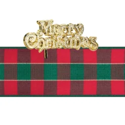 Extra Wide Christmas Cake Ribbon and Topper Set
