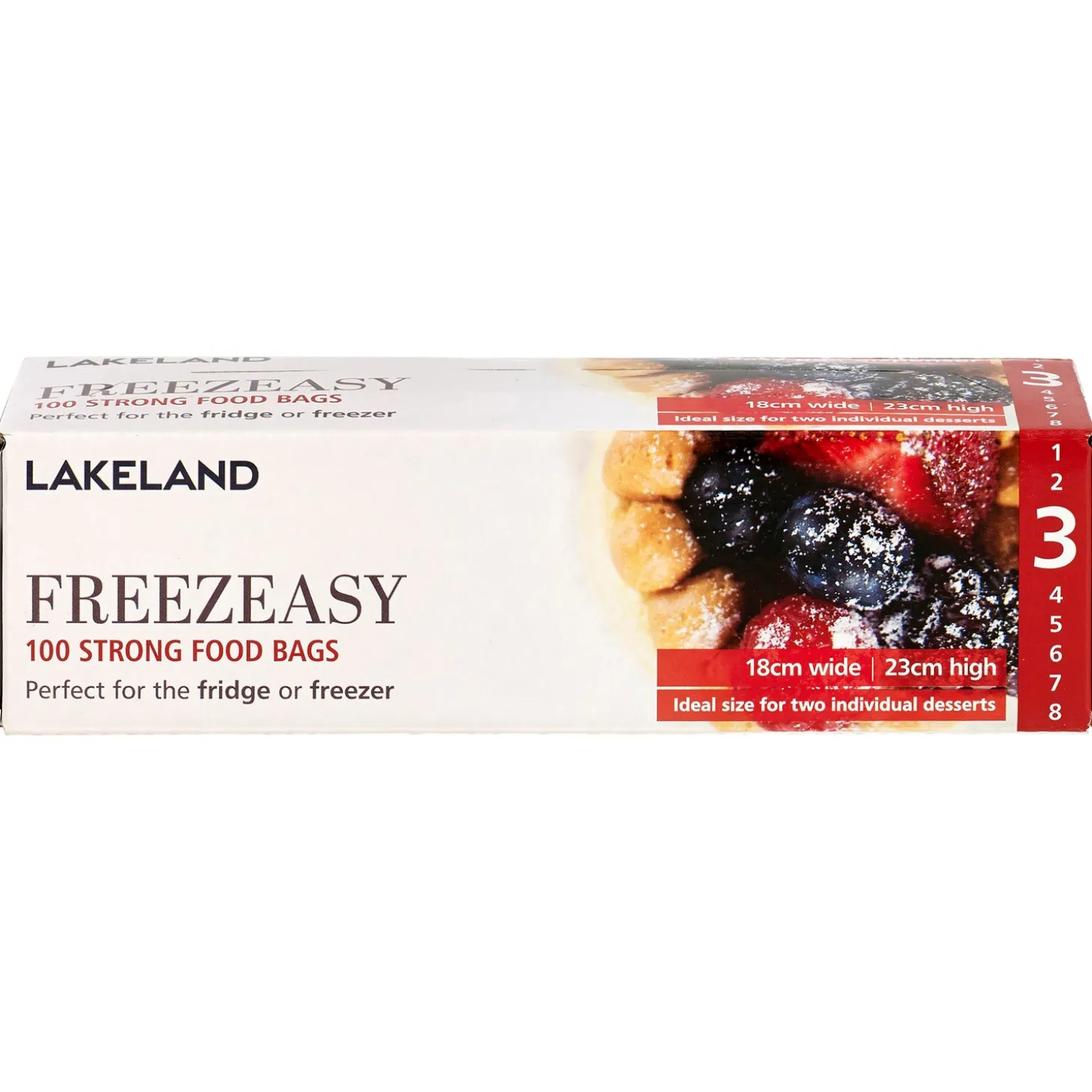 100 Flat Freezeasy Food Freezer Bags 18 x 23cm