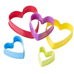5 Heart Shaped Cookie Cutters Set