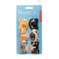 Kikkerland 6 Cat Bag Clips