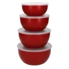 KitchenAid Set of 4 Prep Bowls with Lids - Empire Red