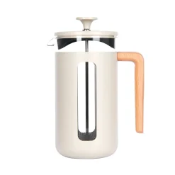 La Cafetière Pisa Stainless Steel Eight Cup Cafetière in Latte LCPISA8CPLATW