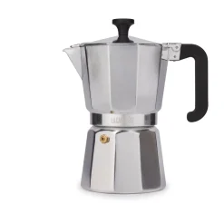 La Cafetière Venice Aluminium Six Cup Espresso Maker in Silver LCVEN6CPSIL