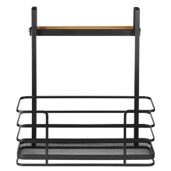 Lakeland Black Mesh Metal Over-Door Cupboard Organiser