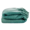 Lakeland Blue Faux Mohair Throw