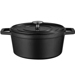 Lakeland Cast Iron 24cm Casserole Black