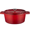 Lakeland Cast Iron 24cm Casserole Red