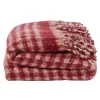 Lakeland Checkered Faux Mohair Throw