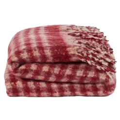 Lakeland Checkered Faux Mohair Throw