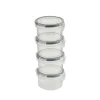 4 Lakeland Clip Mini Round Food Storage Boxes 80ml