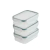 3 Lakeland Clip Rectangular Food Storage Boxes 240ml