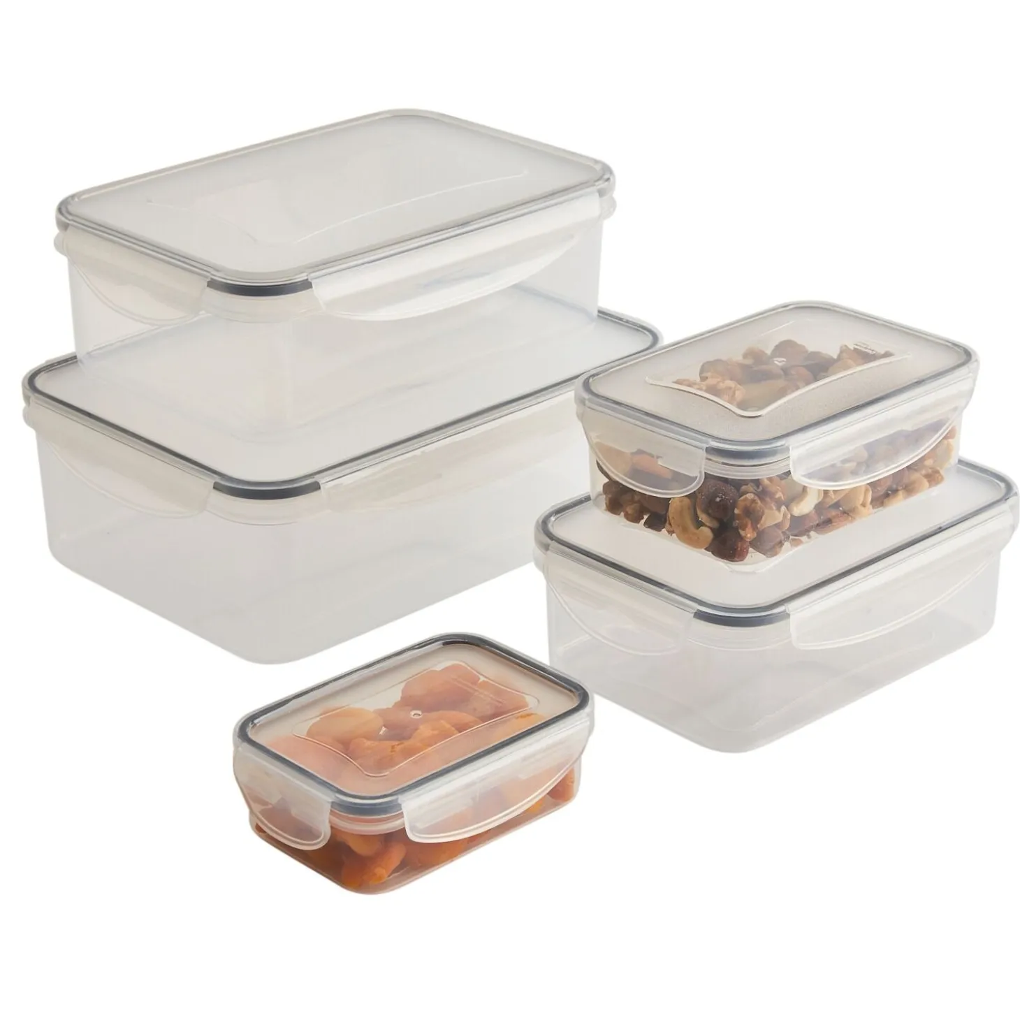 5 Lakeland Clip Rectangular Nestable Storage Containers