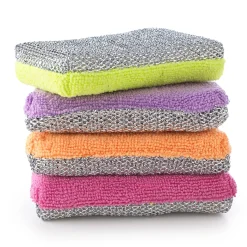 4 Lakeland Microfibre Dual Kitchen Sponges