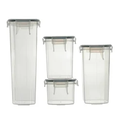 4 Lakeland Rectangular Clip Boxes with Spouts