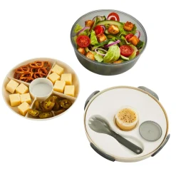 Lakeland Round Salad and Sandwich Lunch Box with Dividers 1.2L