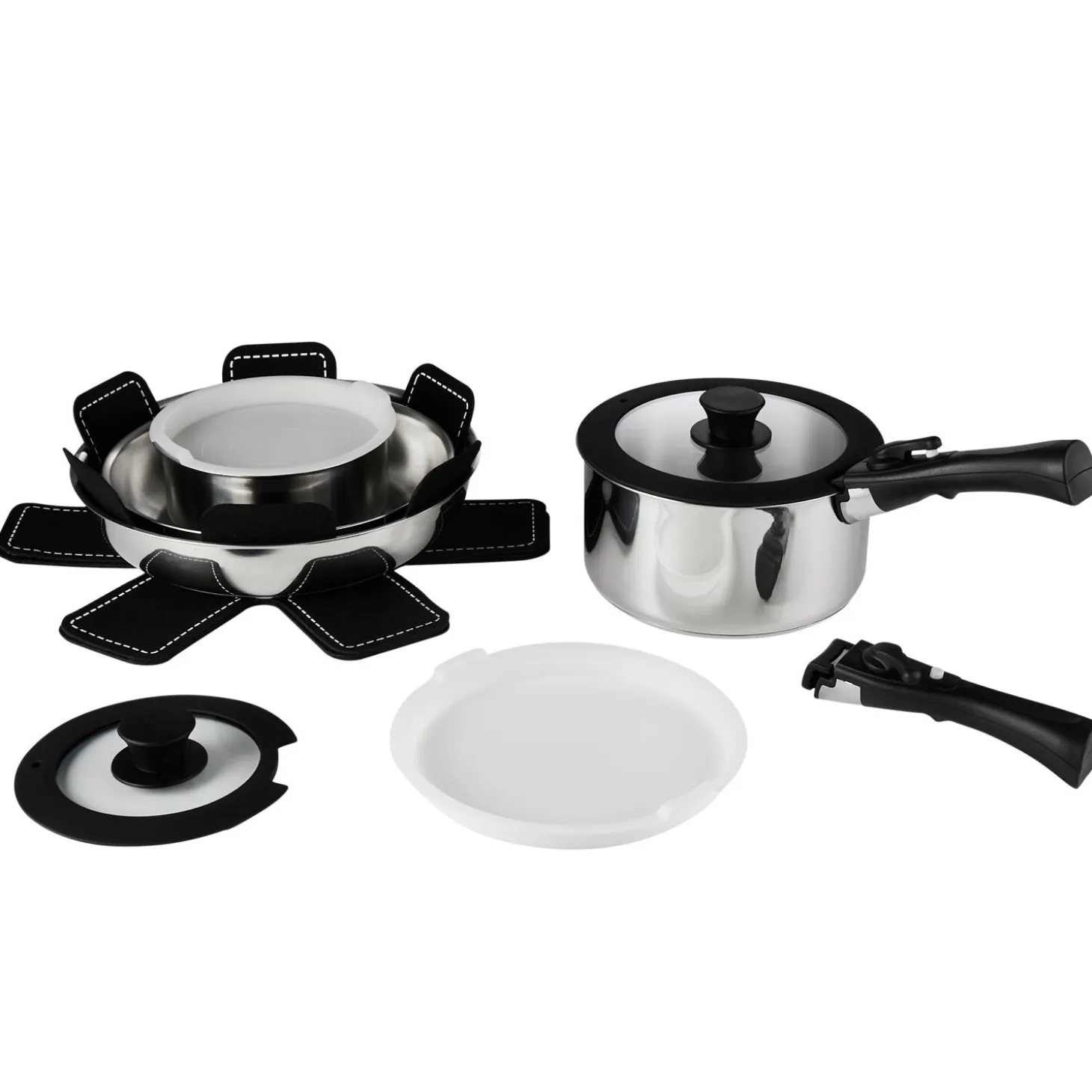 Lakeland Stainless Steel 14-Piece Easy Store Pan Set