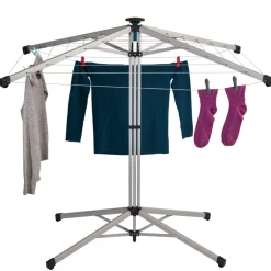 Leifheit LinoPop-Up 140 Portable Rotary Airer with Protective Cover