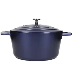 MasterClass 24cm Cast Aluminium Casserole Dish Blue