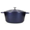 MasterClass 28cm Cast Aluminium Casserole Dish Blue