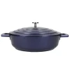 MasterClass 28cm Cast Aluminium Shallow Casserole Dish Blue