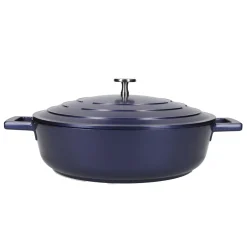 MasterClass 28cm Cast Aluminium Shallow Casserole Dish Blue