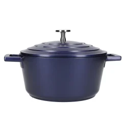 MasterClass 20cm Cast Aluminium Casserole Dish Blue