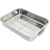 Medium Stainless Steel Roaster and Rack