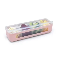 Melii Snackle Box with 4 Compartments - Pink