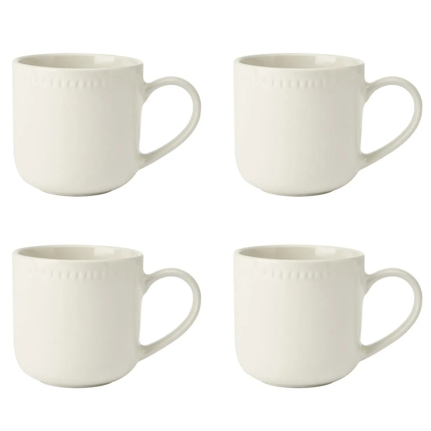 4 Mikasa Cranborne Stoneware Mugs 320ml