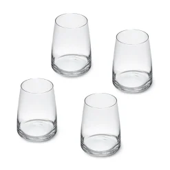 4 Mikasa Palermo Stemless Glasses, 350ml