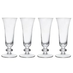 4 Mikasa Salerno Champagne Flutes 170ml