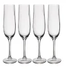 4 Mikasa Treviso Champagne Flutes 190ml