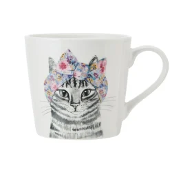 Mikasa x Tipperleyhill 380ml Fine China Mug, Cat