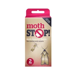 2 Moth Stop Clothes and Carpet Moth Detector and Trap Refills