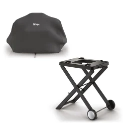 Ninja Woodfire Electric BBQ Stand and Cover Bundle