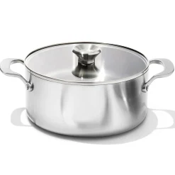 OXO Tri‑Ply Stainless Steel Mira 24cm Casserole with Glass Lid