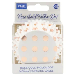 PME Rose Gold Dot Foil Cupcake Cases