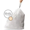 20 simplehuman Size Q Drawstring Bin Liners White Bags 50-65L