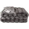 StaySnug Bubble Faux Fur Heated Throw