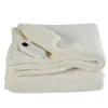 StaySnug Cream Waffle Sherpa Heated Throw