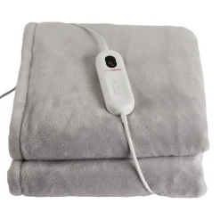 StaySnug Grey Velvety Heated Throw