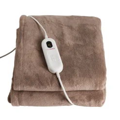 StaySnug Mocha Velvety Heated Throw